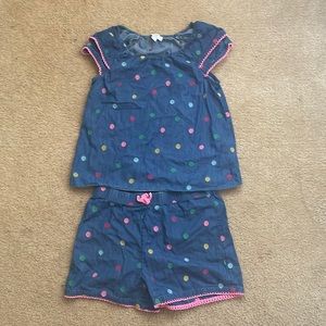 Crown & Ivy Kids size large top and shorts